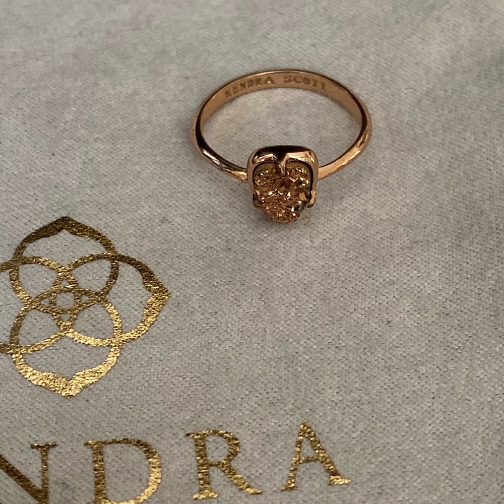 kendra Scott Rose Gold Druzy Ring